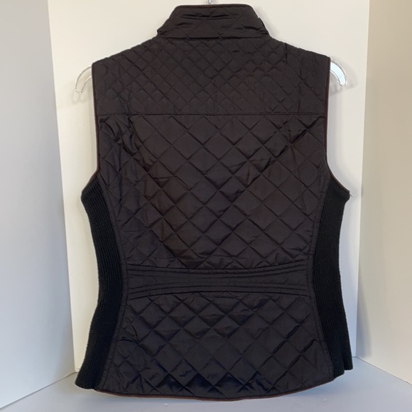 C’esttoi quilted vegan leather lined zip front fully lined vest size medium - Picture 5 of 7